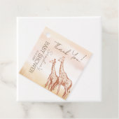 Waterverf Safari Giraffe Baby shower Dank u Bedankjes Labels (In situ)