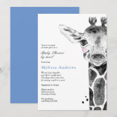 Waterverf Safari Giraffe Baby shower per post Kaart (Voorkant / Achterkant)