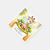 Waterverf Safari Giraffe Baby shower Servet (Hoek)
