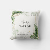 Waterverf Safari Giraffe Elephant Baby shower Kussen (Voorkant)