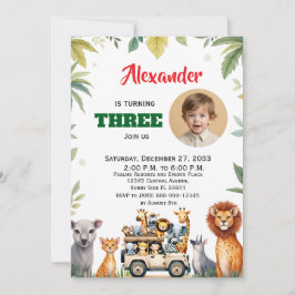 Waterverf Safari Kinderfeest Dieren Jungle Schatti Kaart