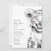 Waterverf Safari Lion Cub Baby shower per Mail Kaart (Voorkant)