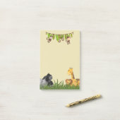 Waterverf Safari Oerwoud Animal Illustratie Post-it® Notes (Op bureau)