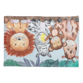 Waterverf Safari Oerwoud Animals Pillowcase Kussensloop (Achterkant)