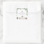 Waterverf Safari Oerwoud Baby shower Sticker (Tas)