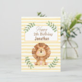 Waterverf Safari verjaardagskaart voor johanenjong (Staand voorkant)