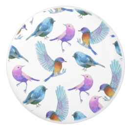 Waterverf Safari Vogels (BG-kleur aanpassen!) Keramische Knop