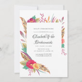 Waterverf Safari Wedding Bridesmaids Luncheon Kaart (Voorkant)