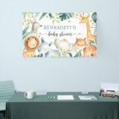 Waterverf Safari Wild Baby shower Banner (Beurs)