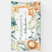 Waterverf Safari Wild Baby shower Banner (Verticaal)