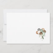 Waterverf Safari Wild Een 1e Verjaardagsjongen Inv Kaart (Achterkant)