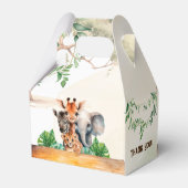 Waterverf Safari Wild Een Verjaardag Bedankdoosjes (Achterkant)