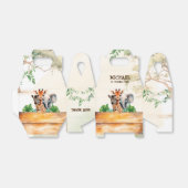 Waterverf Safari Wild Een Verjaardag Bedankdoosjes (Uitgevouwen)