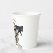 Waterverf Safari Wild One Animal Birthday Party Papieren Bekers (Links)