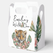 Waterverf Safari Wild One Baby Tiger Cub Birthday Bedankdoosjes (Geopend)