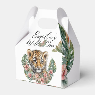 Waterverf Safari Wild One Baby Tijger Welp Verjaar Bedankdoosjes