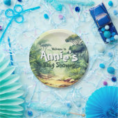 Waterverf Safari Wild One Safari Thema, Oerwoud, Papieren Bordje (Feest)