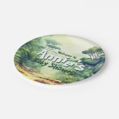 Waterverf Safari Wild One Safari Thema, Oerwoud, Papieren Bordje (Gekanteld)