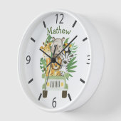 Waterverf Safari Wilde Dieren in een auto (Hoek)