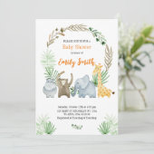 Waterverf safaridieren kaart (Staand voorkant)