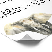 Waterverf safaridieren - kaarten en geschenken poster (Hoek)