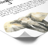 Waterverf safaridieren - Late Night luiers Poster (Hoek)