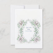 Waterverf Sage Floral bruiloft uitnodiging (Achterkant)