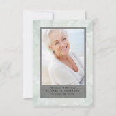 Waterverf Sage Foto Begrafenis Sympathie Dank u Kaart (Voorkant)