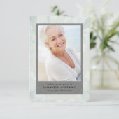 Waterverf Sage Foto Begrafenis Sympathie Dank u Kaart (Staand voorkant)