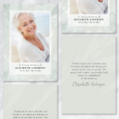 Waterverf Sage Foto Begrafenis Sympathie Dank u Kaart