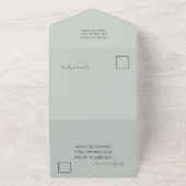 Waterverf Sage Green Eucalyptus Weddenschap All In One Uitnodiging (Buitenkant)