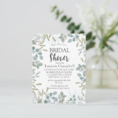 Waterverf Sage Green Foliage Vrijgezellenfeest Kaart (Staand voorkant)