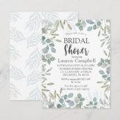 Waterverf Sage Green Foliage Vrijgezellenfeest Kaart (Voorkant / Achterkant)