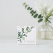 Waterverf Sage Green Greenery Visitekaartje (Staand voorkant)
