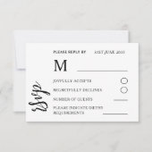 Waterverf Sage Groen Bladgroen Bruiloft RSVP (Voorkant)