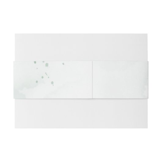 Waterverf Sage Groene Bruiloft Uitnodigingen Wikkel (Achterkant Voorbeeld)