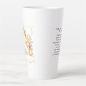 Waterverf Sagittarius Astrology Zodiac | Monogram Latte Mok (Voorkant)