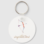 Waterverf Sagittarius Bow & Arrow Sleutelhanger (Voorkant)