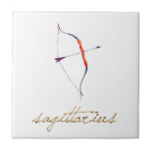 Waterverf Sagittarius Bow & Arrow Tegeltje (Voorkant)