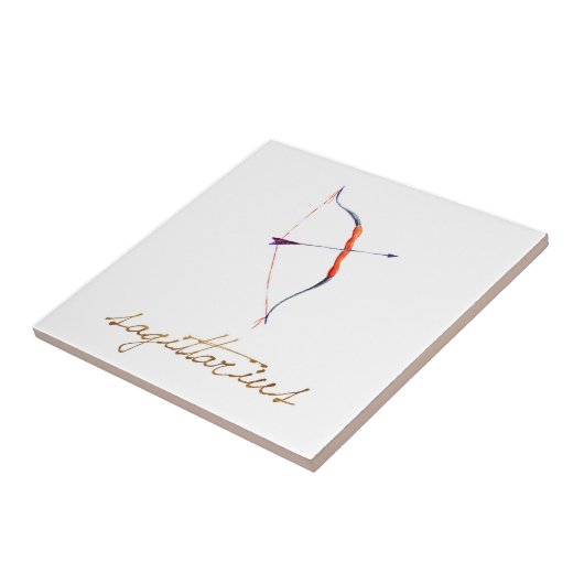 Waterverf Sagittarius Bow & Arrow Tegeltje (Zijkant)