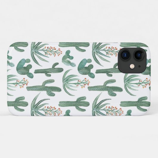 Waterverf Saguaro Cactus Desert Aloe Case-Mate iPhone Case (Achterkant (horizontaal))