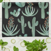 Waterverf Saguaro Cactus Desert Aloe Pattern Theedoek (Gevouwen)