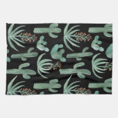 Waterverf Saguaro Cactus Desert Aloe Pattern Theedoek (Horizontaal)