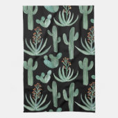 Waterverf Saguaro Cactus Desert Aloe Pattern Theedoek (Verticaal)