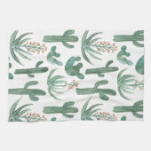 Waterverf Saguaro Cactus Desert Aloe Pattern Theedoek (Horizontaal)