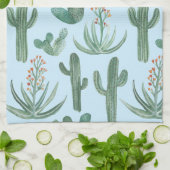 Waterverf Saguaro Cactus Desert Aloe Pattern Theedoek (Gevouwen)
