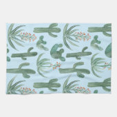 Waterverf Saguaro Cactus Desert Aloe Pattern Theedoek (Horizontaal)