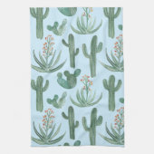 Waterverf Saguaro Cactus Desert Aloe Pattern Theedoek (Verticaal)
