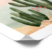 Waterverf Saguaro Cactus Nursery Poster (Hoek)