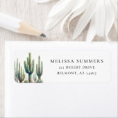 Waterverf Saguaro Cactus retour adres label (Insitu)